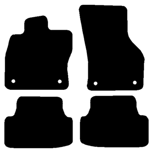 Velour måtter VW Golf VII 2012-