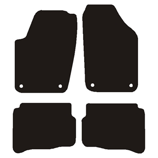 Velour måtter VW Polo 2003-2006 - Oval måttelås