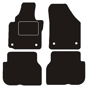 Velour måtter VW Touran 2003-2014 Rund lås