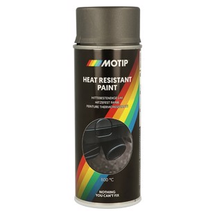 Spraymaling i mørk antracit, varmefast op til 800 grader, 400 ml dåse fra Motip