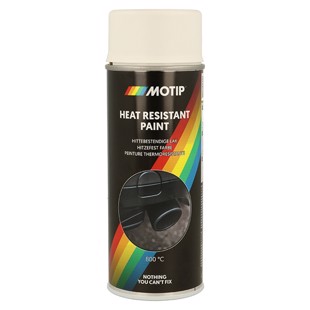 Motip varmefast hvid spraymaling 400ml 800 gram med varmebestandig lak til op til 800 grader Celsius.