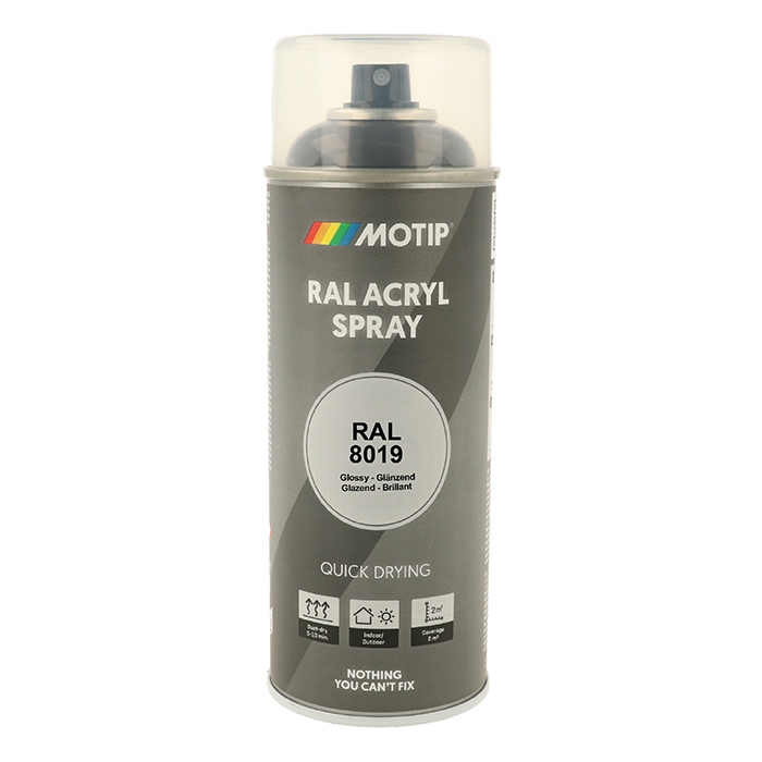 Motip Ral 8019 high gloss grey brown