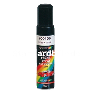 Motip 951900 lakstift akryl autolak 12ml i matt sort til bilreparation og touch-up.