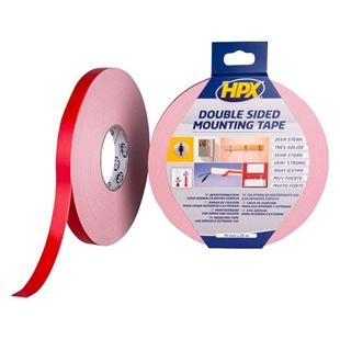 HPX dobbeltklæbende tape hvid, 19mm x 5m