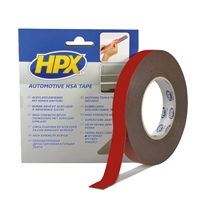 HPX dobbeltklæbende tape 6mm x 10m i rød med emballage til stærk og holdbar montering
