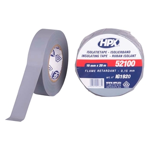 Lux isolerbånd grå 10 rl. 19mm x 20m