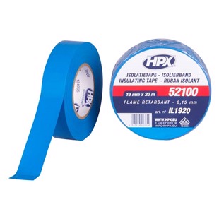 Lux isolerbånd blå 10 rl. 19mm x 20m