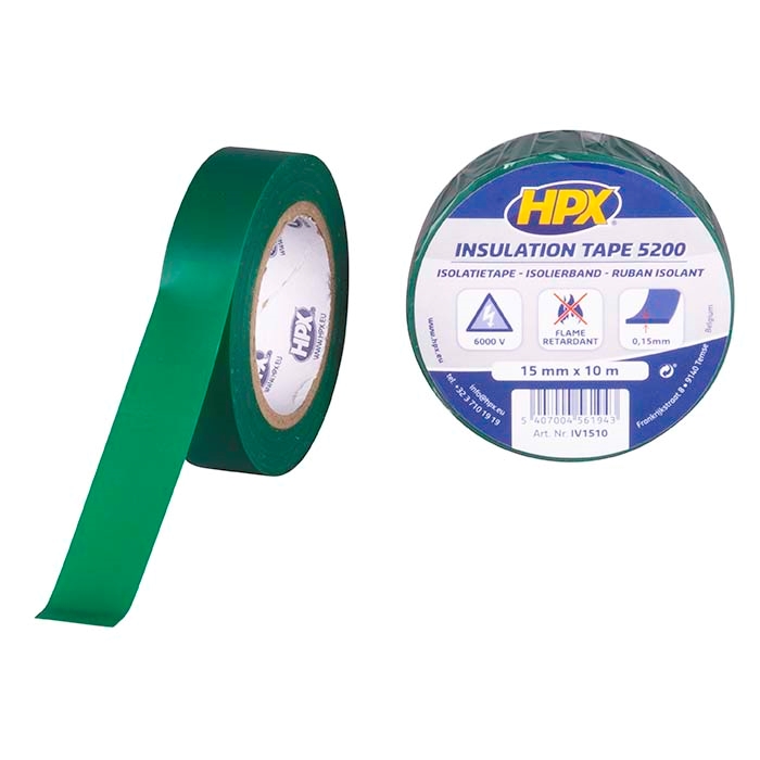 HPX isolerbånd grøn 15mm x 10m