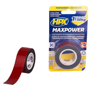HPX max power monteringstape sort, 25mm x 1,5m