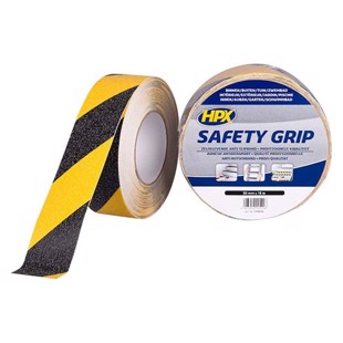 HPX antiskrid bånd sort gul 50mm x 18m
