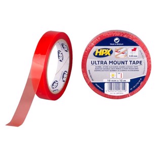 HPX ultra dobbeltklæbende tape transparent, 19mm x 10m