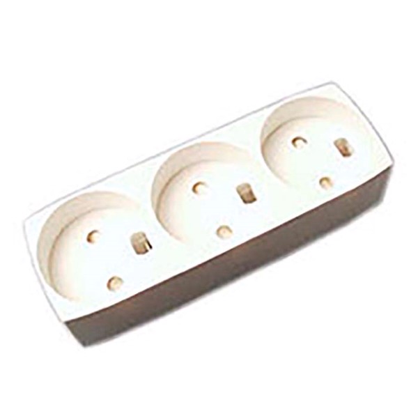 Stikdåse t11 m/blindhul u/jord. hvid