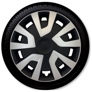 15" Revo VAN Silver/Black hjulkapselsæt