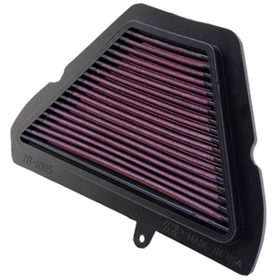K&N luftfilter til Triumph Speed, Sprint og Tiger motorcykler med trekantet form og vaskbart design