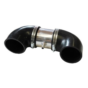 Tornado tubes med indvendig diameter på 68mm, sort fleksibel slange med metalforstærkning og slangeklemmer, til industrielle ell