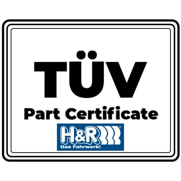 H&R TÜV Godkendelse