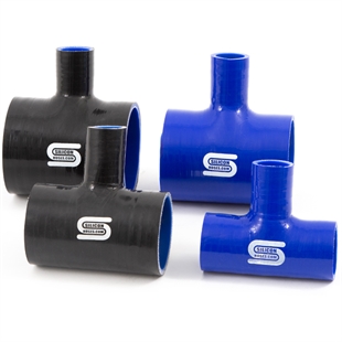 Forge Motorsport 45mm Silicone T-Piece - Black Hoses