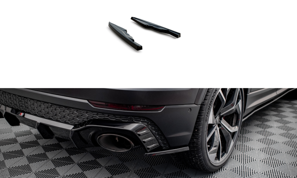 Maxton Rear Side Splitters V.2 Audi RSQ8 Mk1 - Gloss Black