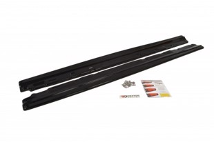 Maxton Side Skirts Diffusers Mercedes C-Class W204 (Facelift) - Gloss Black