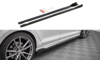 Maxton Side Skirts Diffusers V.2 Volkswagen Golf R Mk7 - Gloss Black