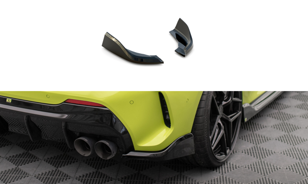 Maxton Rear Side Splitters V.6 For BMW 1 F40 M-Pack/ M135I - Gloss Black