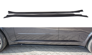 Maxton Side Skirts Diffusers For BMW X5 E70 Facelift M-Pack - Gloss Black