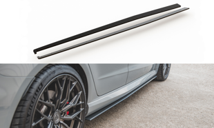 Maxton Racing Durability Side Skirts Diffusers Audi RS3 8V Sportback - Black-Red