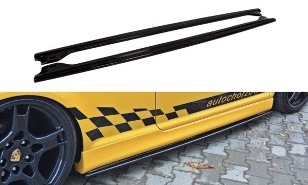 Maxton Side Skirts Diffusers VW Golf Iv R32 - Gloss Black