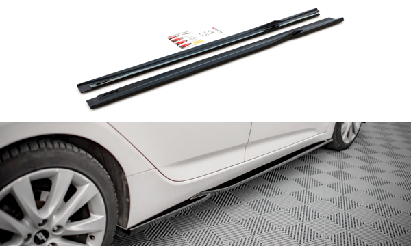 Maxton Side Skirts Diffusers Hyundai I40 Mk1 - Gloss Black