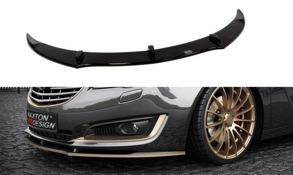 Maxton Front Splitter Opel Insignia Mk1 Facelift Model - Gloss Black