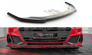 Maxton Front Splitter V.1 Audi A7 C8 S-Line / S7 C8 - Gloss Black