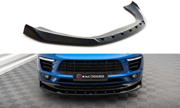 Maxton Front Splitter V.1 Porsche Macan Mk1 - Gloss Black