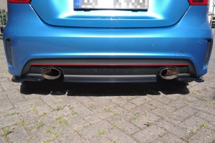 Maxton Central Rear Splitter (Without Vertical Bars) Mercedes-Benz W176 Amg-Line Preface - Carbon Look