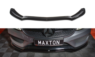 Maxton Front Splitter V.1 Mercedes- Benz C-Class W205 Coupe Amg-Line - Gloss Black