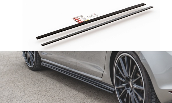 Maxton Racing Durability Side Skirts Diffusers VW Golf 7 Gti - Black