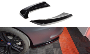 Maxton Rear Side Splitters Mercedes- Benz C-Class W205 Coupe Amg-Line - Gloss Black