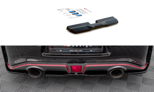 Maxton Central Rear Splitter For Nissan 370Z Nismo Facelift - Gloss Black