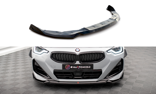 Maxton Front Splitter V.1 BMW 2 Coupe M-Pack / M240I G42 - Textured