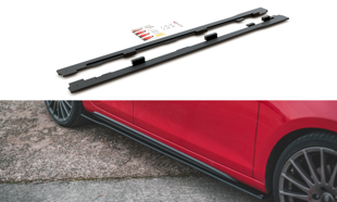 Maxton Racing Durability Side Skirts Diffusers Volkswagen Golf Gti Mk6 - Black-Red