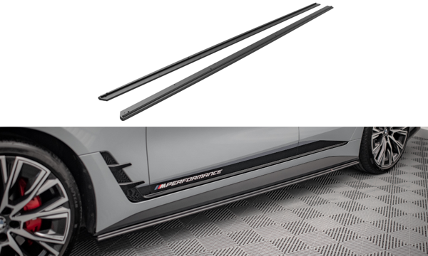 Maxton Street Pro Side Skirts Diffusers BMW 4 Gran Coupe M-Pack G26 - Black