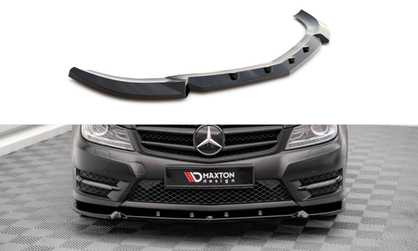 Maxton Front Splitter V.1 Mercedes-Benz C Coupe Amg-Line C204 - Gloss Black
