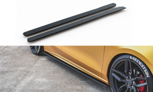 Maxton Racing Durability Side Skirts Diffusers Ford Focus St / St-Line Mk4 - Black-Red