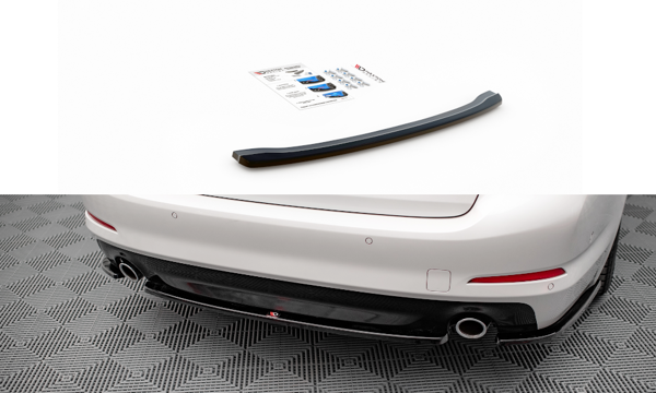 Maxton Central Rear Splitter For BMW 5 G30 - Gloss Black