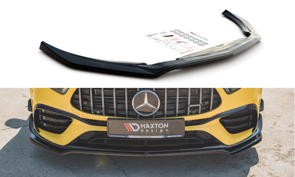 Maxton Front Splitter V.1 Mercedes-Amg A 45 S W177 - Textured