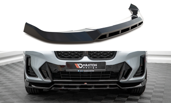 Maxton Front Splitter V.1 BMW X4 M-Pack G02 Facelift - Gloss Black