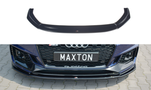 Maxton Front Splitter V.2 Audi RS4 B9 - Gloss Black