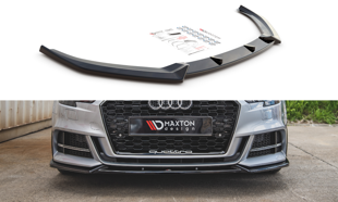Maxton Front Splitter V.3 Audi S3 / A3 S-Line 8V Fl Sedan - Gloss Black