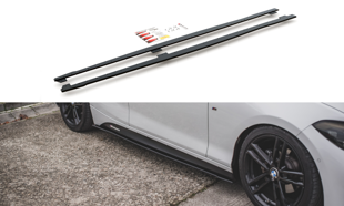 Maxton Racing Durability Side Skirts Diffusers V.2 BMW 1 F20 M135I / M140I / M-Pack - Black-Red