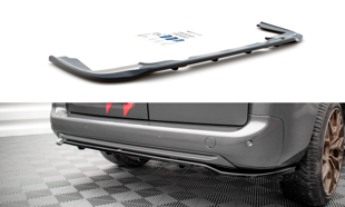 Maxton Central Rear Splitter (With Vertical Bars) Peugeot Partner Mk3 - Gloss Black