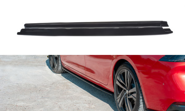 Maxton Side Skirts Diffusers Peugeot 508 Mk2 - Gloss Black